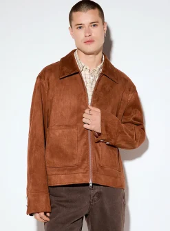 Faux-suede jacket