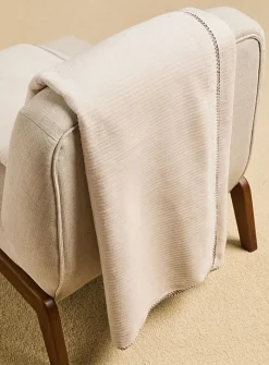 Feel Cord raised-stripe throw