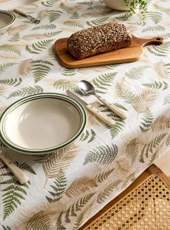 Fern foliage vinyl tablecloth