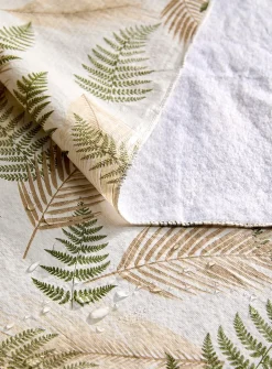 Fern foliage vinyl tablecloth