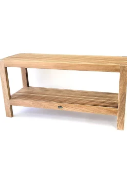 Fiji large teak wood shower bench