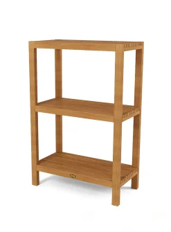 Fiji rectangular teak wood shelving