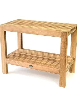 Fiji teak wood shower bench