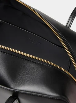 Filo ebony pebbled leather shoulder bag