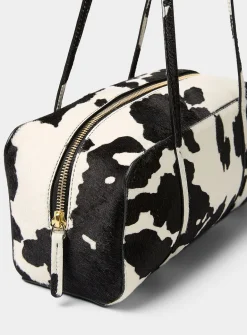 Filo hair-on leather shoulder bag