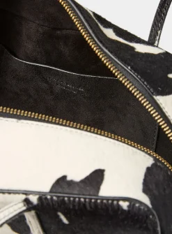 Filo hair-on leather shoulder bag