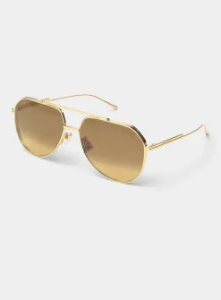Fine frame aviator sunglasses