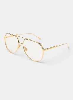 Fine frame aviator sunglasses