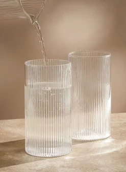 Fine grooved glasses
