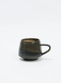 Fine handle minimalist stoneware mug