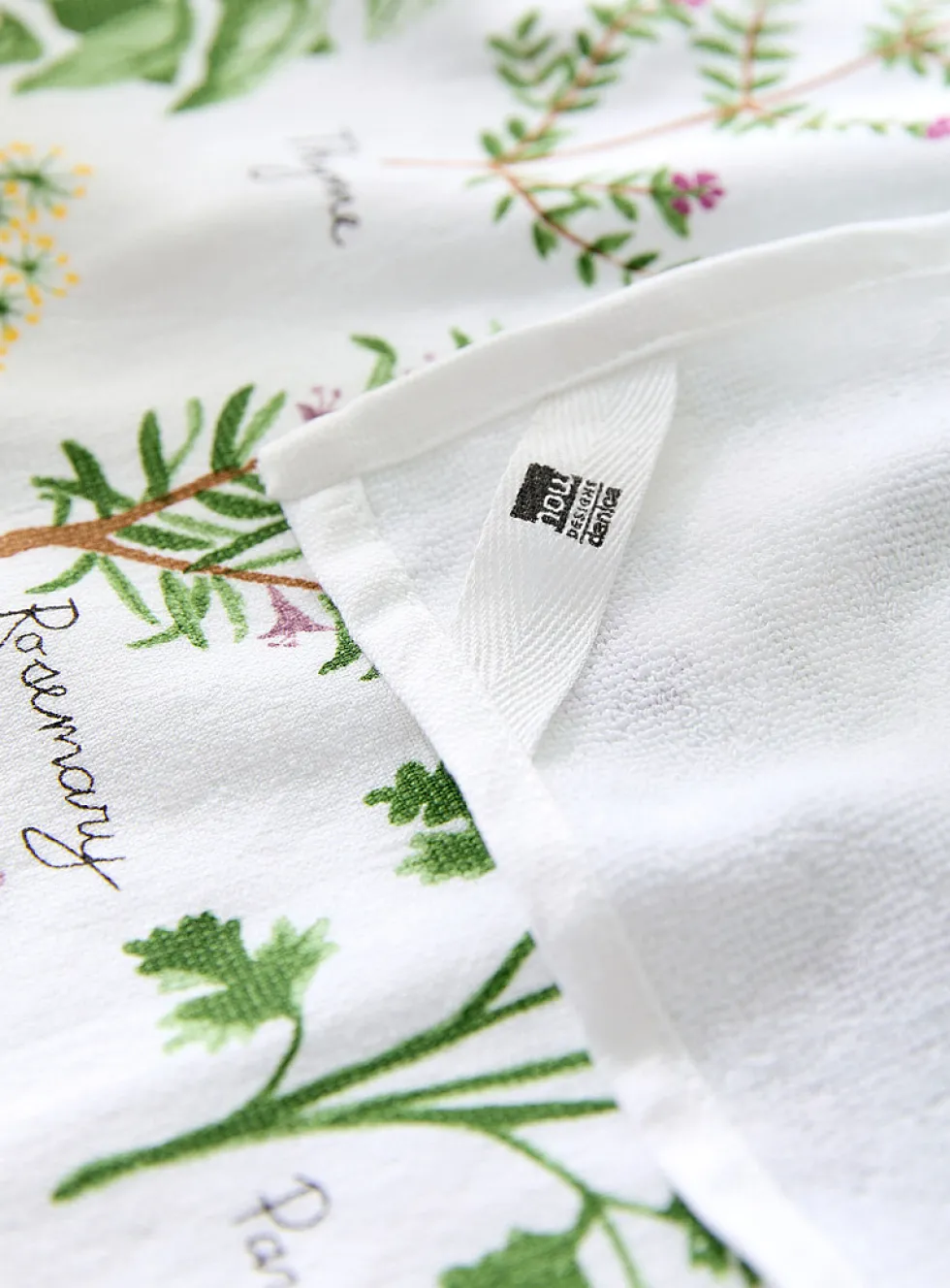 Fine herbs tea towel