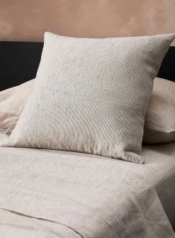 Fine stripe pure linen removable-cover cushion