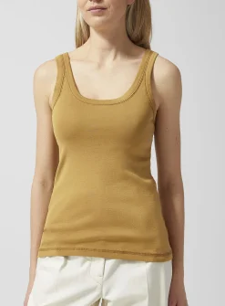 Finely ribbed plain jersey cami