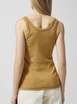 Finely ribbed plain jersey cami