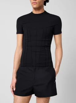 Fitted corset-effect T-shirt