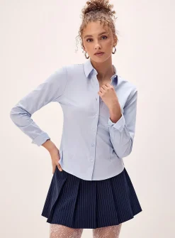Fitted poplin shirt