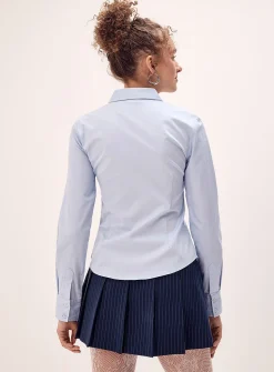 Fitted poplin shirt