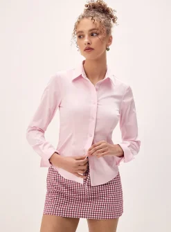 Fitted poplin shirt