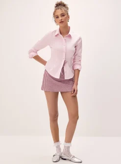 Fitted poplin shirt