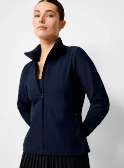 Fitted stretch windbreaker jacket