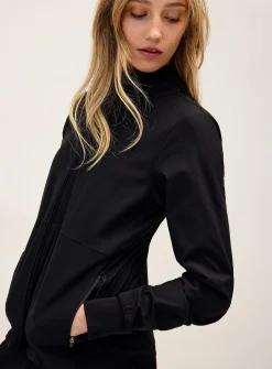 Fitted stretch windbreaker jacket