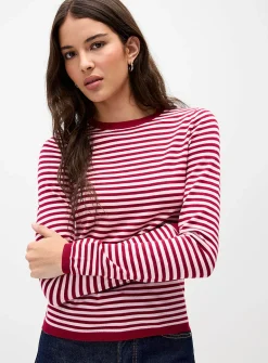 Fitted striped sweater
