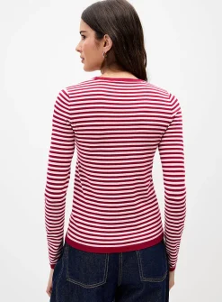 Fitted striped sweater