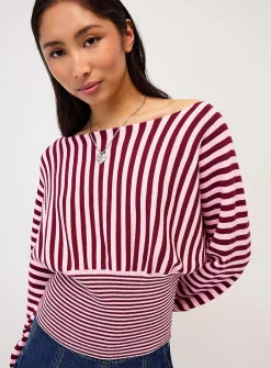 Fitted striped sweater