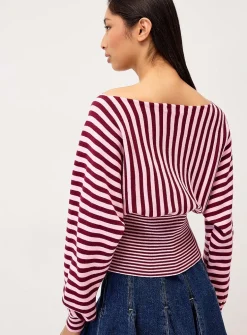Fitted striped sweater