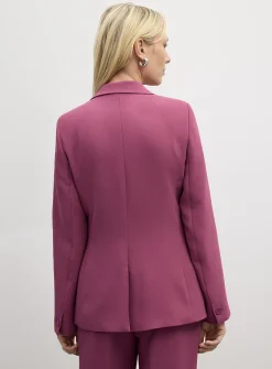Fitted textured crepe blazer