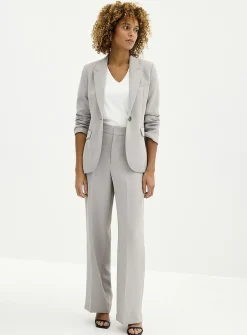 Fitted textured crepe blazer