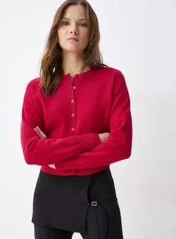 Fitted-waist cardigan