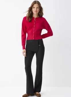 Fitted-waist cardigan