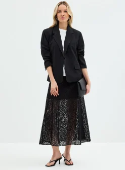 Flared lace skirt