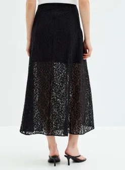 Flared lace skirt