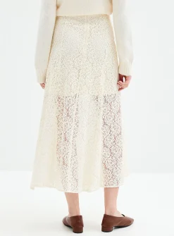 Flared lace skirt