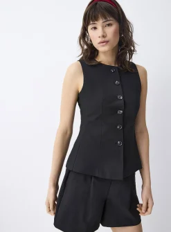 Flared tailored vest
