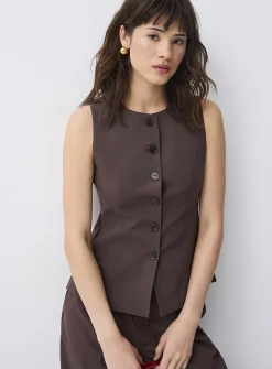 Flared tailored vest