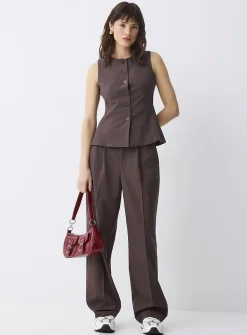 Flared tailored vest