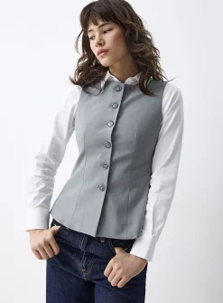 Flared tailored vest