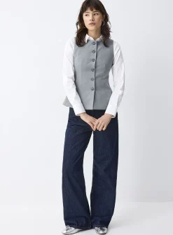 Flared tailored vest