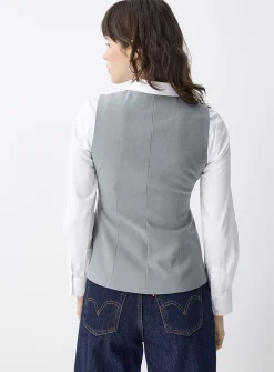 Flared tailored vest
