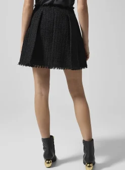 Flared tweed miniskirt