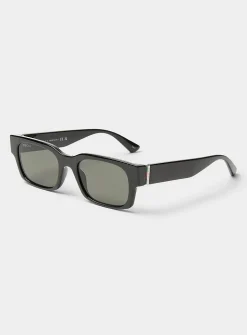 Flat-edge rectangular sunglasses