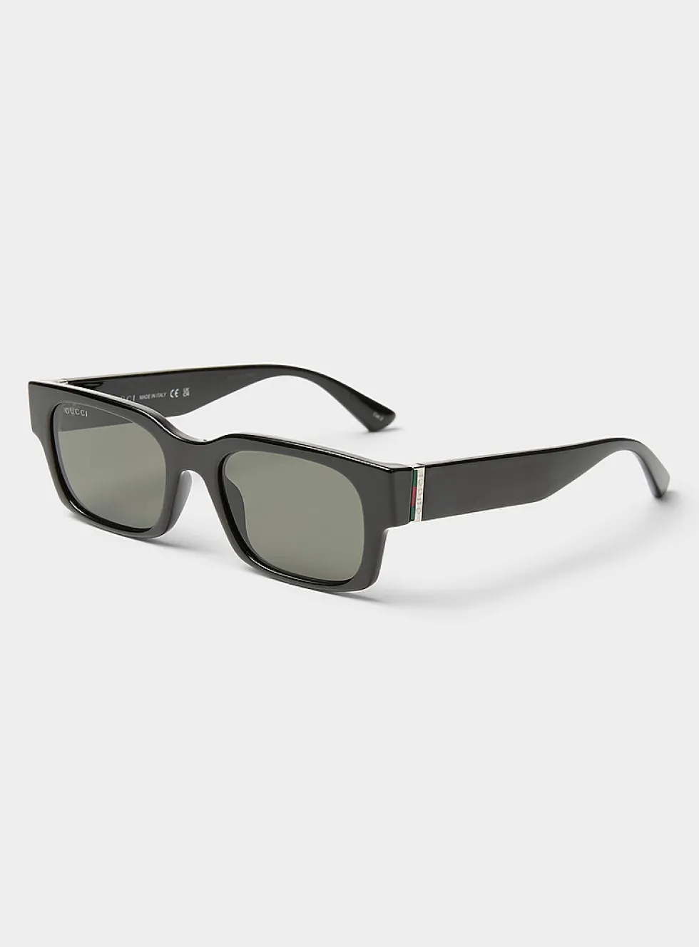 Flat-edge rectangular sunglasses