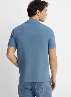 Flat-ribbed Johnny collar polo