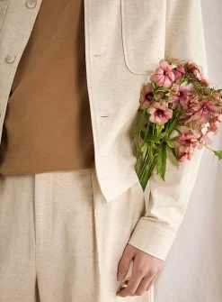 Flecked beige overshirt