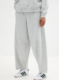 Fleece barrel-leg pant