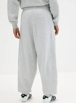 Fleece barrel-leg pant