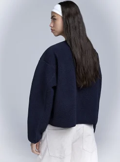 Fleece boxy-fit jacket